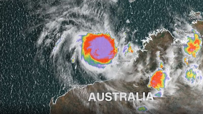 Most powerful cyclone to hit Australia -  been 8 Years